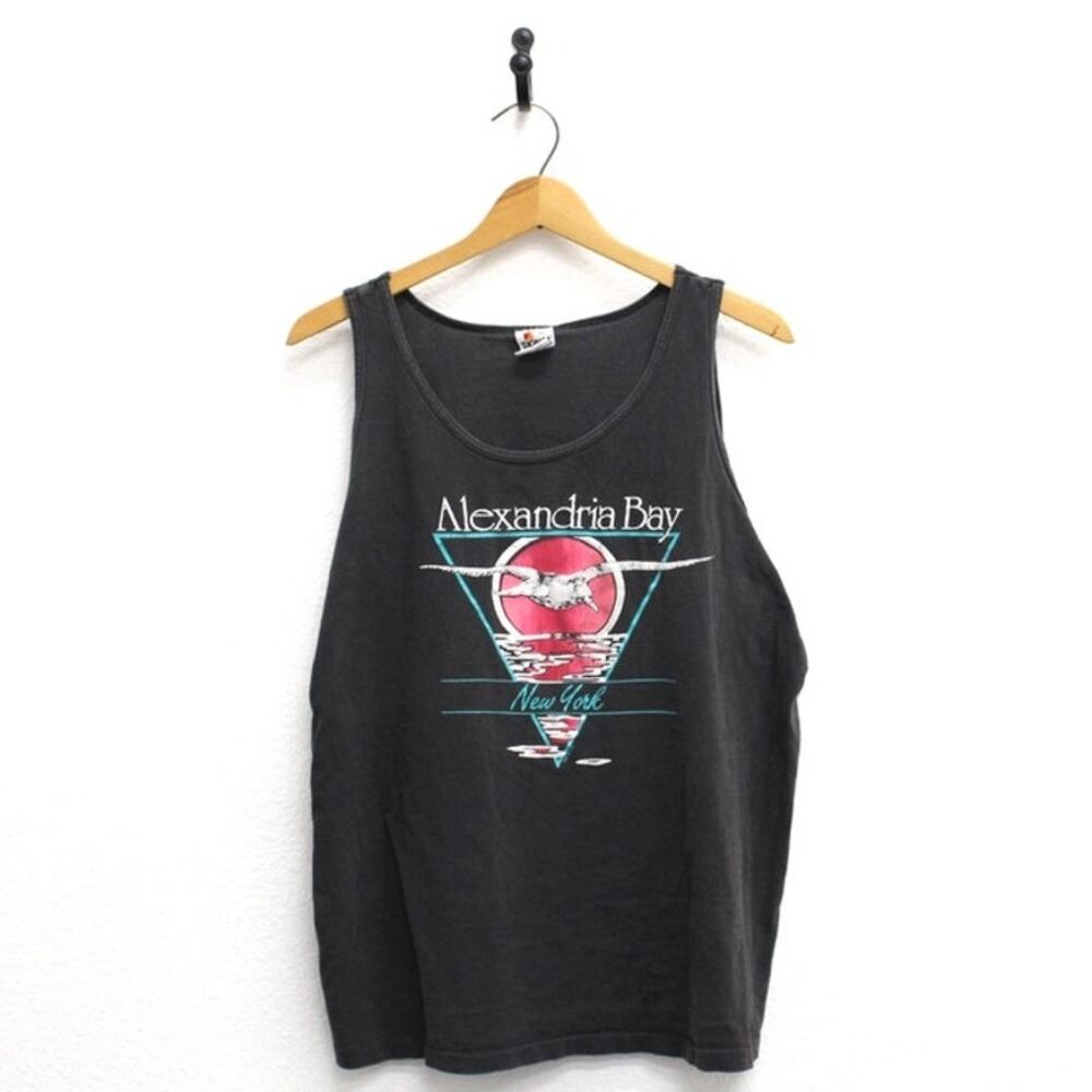 Vintage Alexandria Bay New York Tank Top T Shirt XL